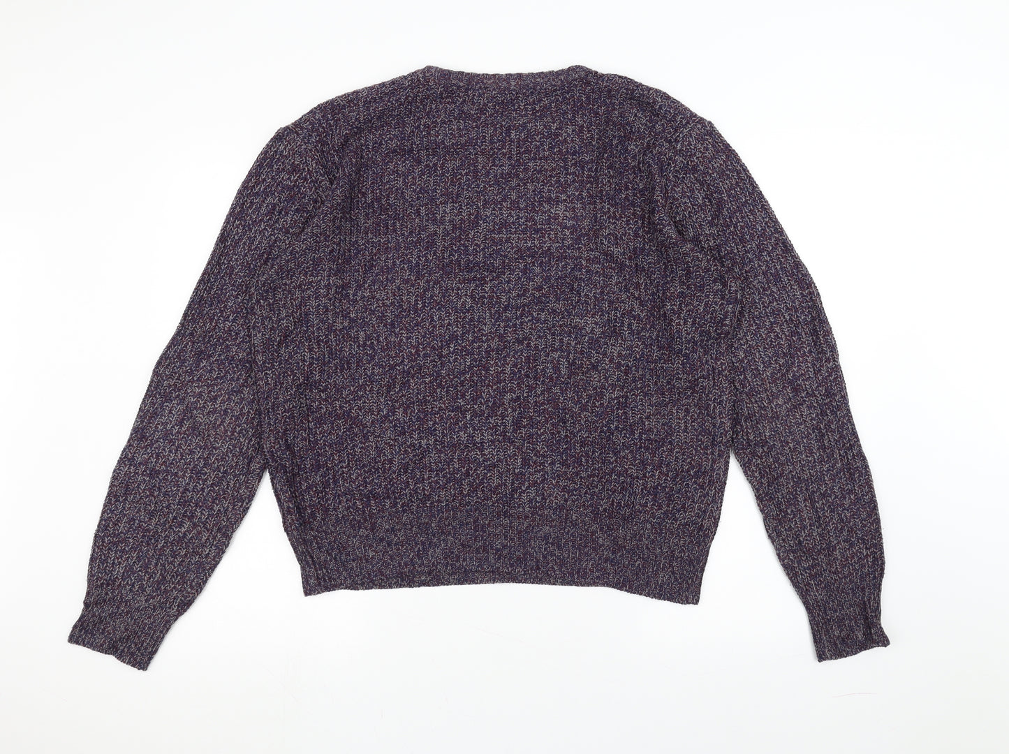 Cedar Wood State Mens Purple  Knit Pullover Jumper Size L
