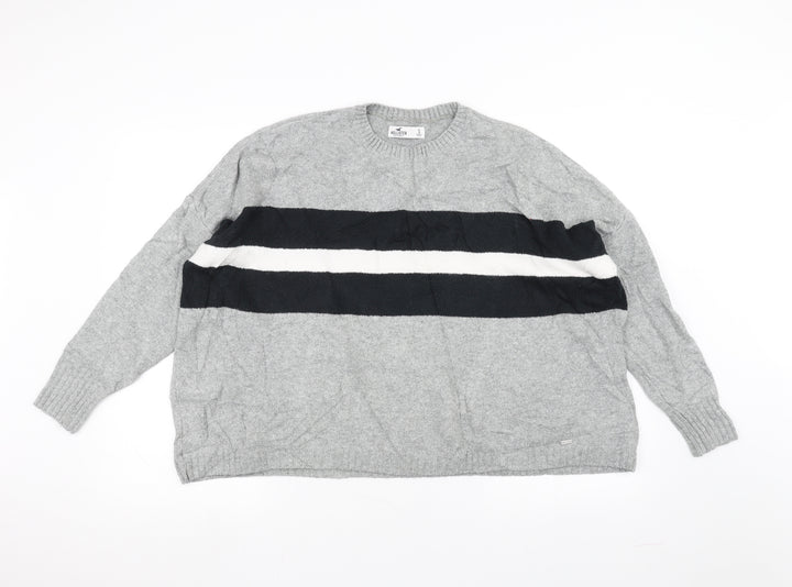Hollister Womens Grey Knit Pullover Jumper Size S