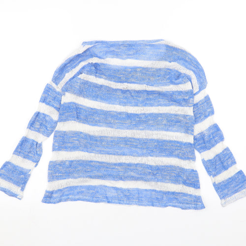 Atmosphere Womens White Striped  Pullover Jumper Size 10
