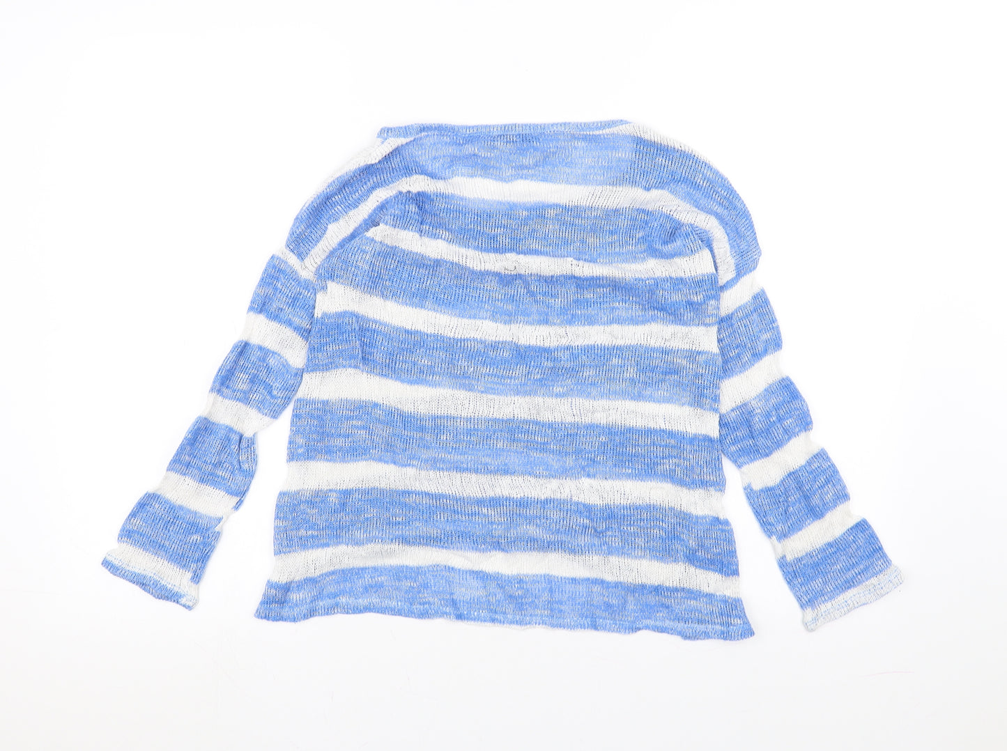Atmosphere Womens White Striped  Pullover Jumper Size 10