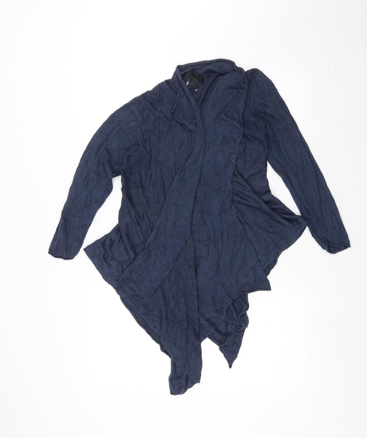Text Womens Blue   Cardigan Jumper Size M