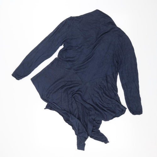 Text Womens Blue   Cardigan Jumper Size M