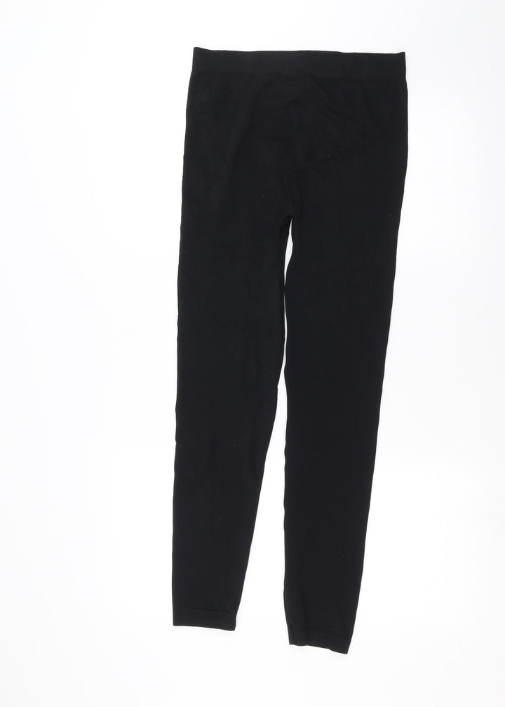 Quiz Womens Black Jogger Leggings Size M L25 in