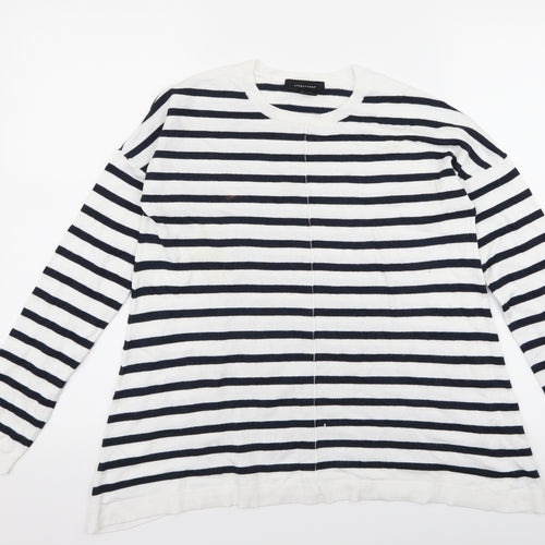 Atmosphere Womens Blue Striped  Pullover Jumper Size 12