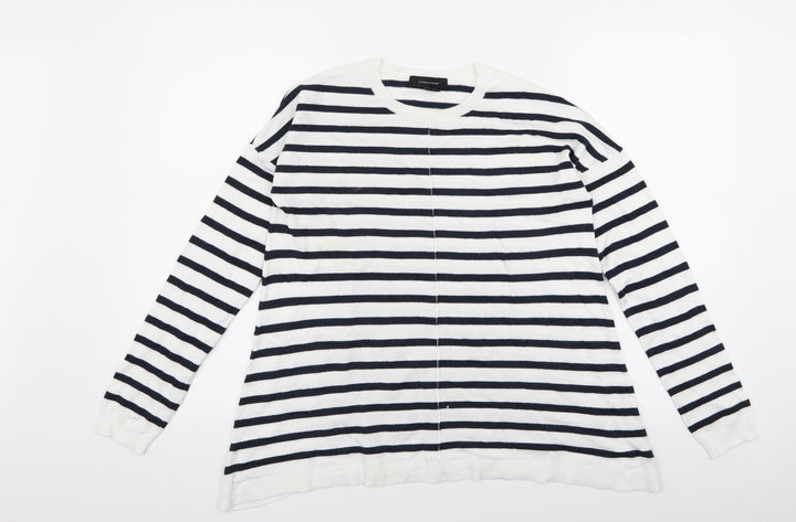 Atmosphere Womens Blue Striped  Pullover Jumper Size 12