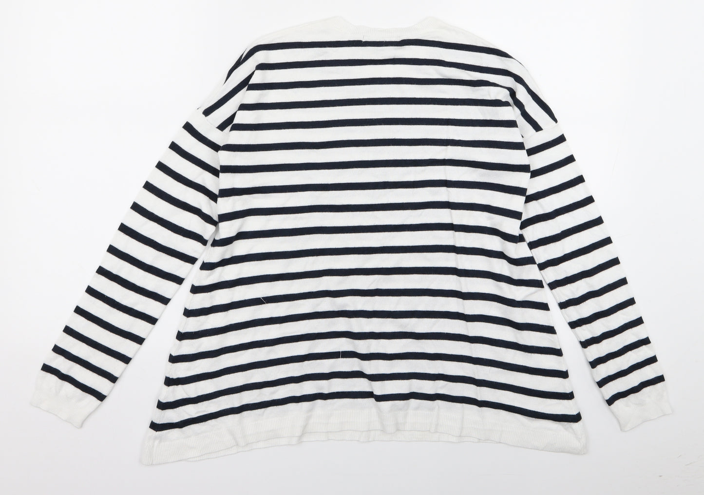 Atmosphere Womens Blue Striped  Pullover Jumper Size 12