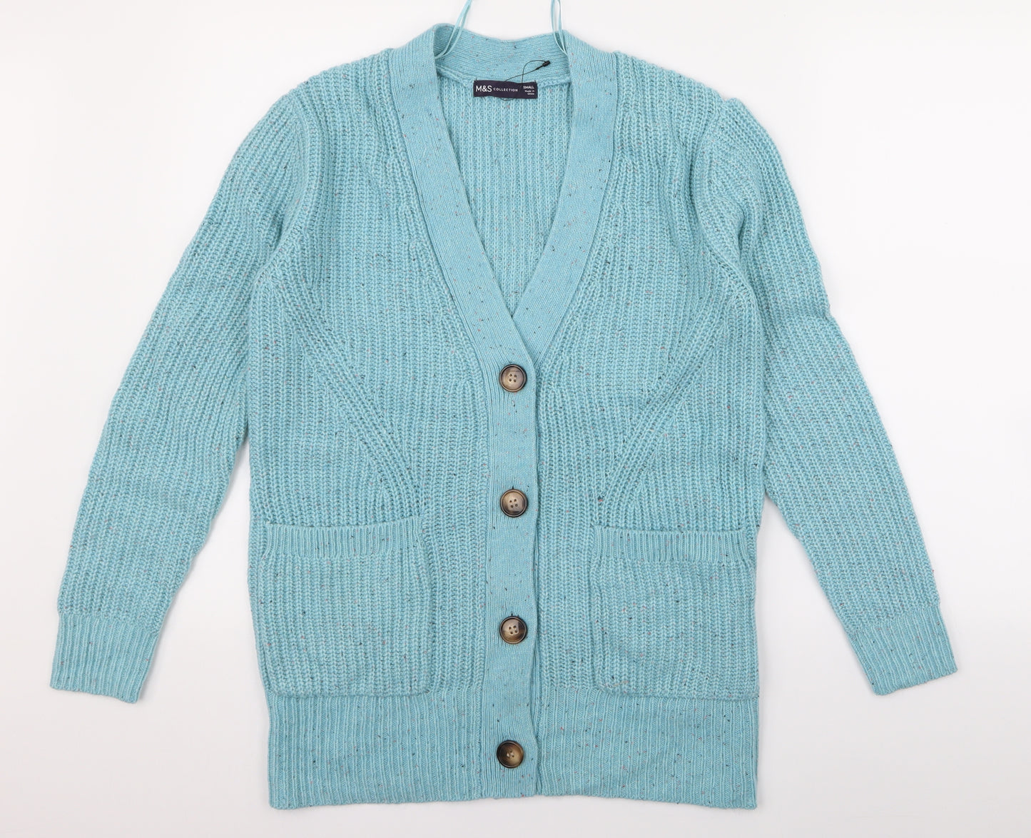 m&s Womens Blue   Cardigan Jumper Size S