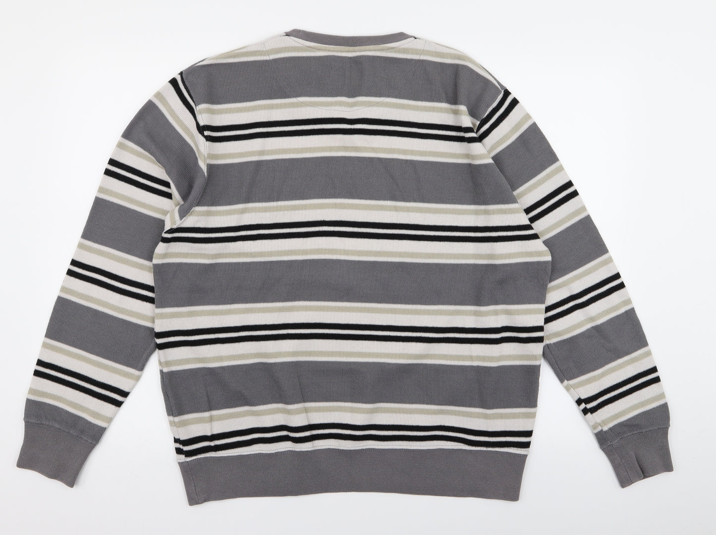 Hutson Harbour Womens Grey Striped  Pullover Jumper Size L