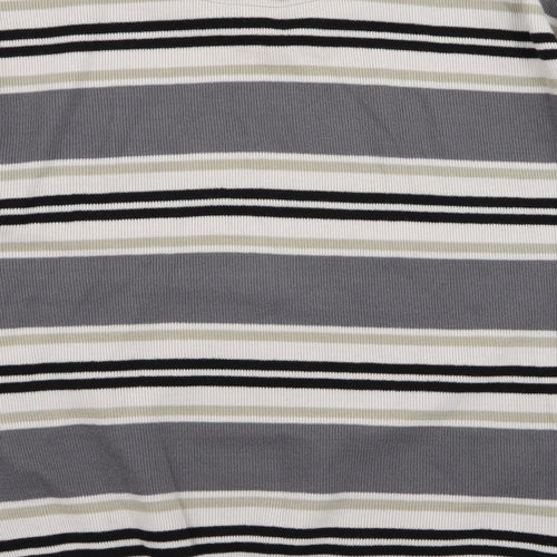 Hutson Harbour Womens Grey Striped  Pullover Jumper Size L