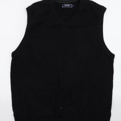 Maine Mens Black   Vest Jumper Size L