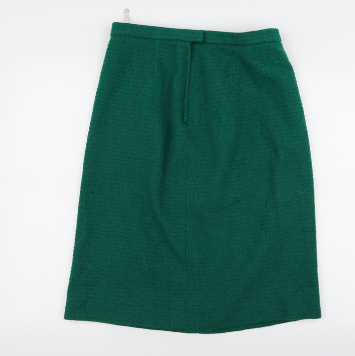 Preworn Womens Green  Rayon Straight & Pencil Set Size 30
