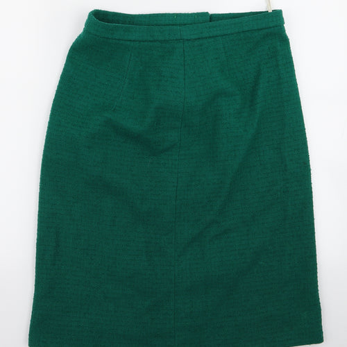Preworn Womens Green  Rayon Straight & Pencil Set Size 30