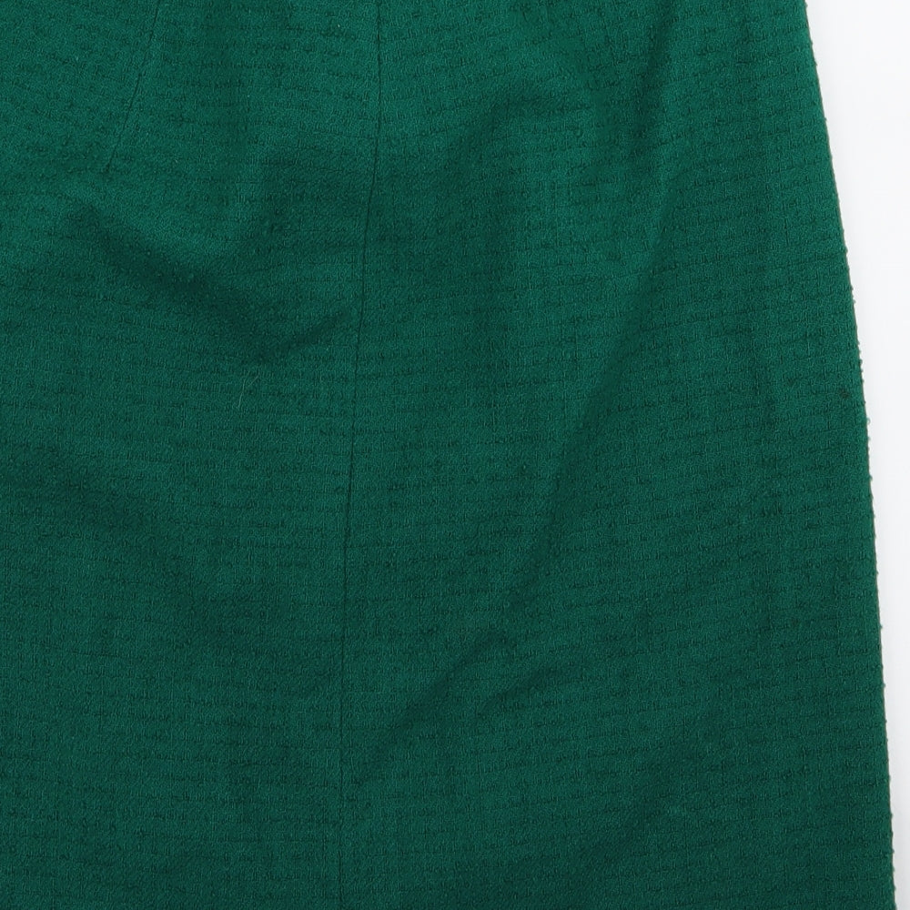 Preworn Womens Green  Rayon Straight & Pencil Set Size 30