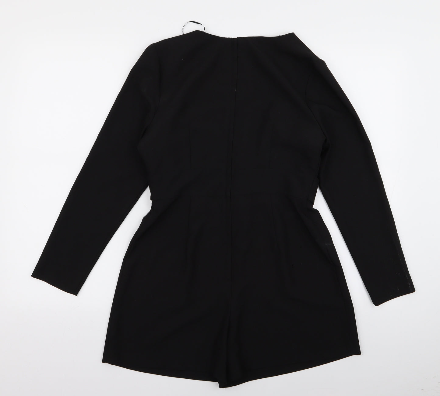 petite Womens Black  Ramie Playsuit One-Piece Size 10