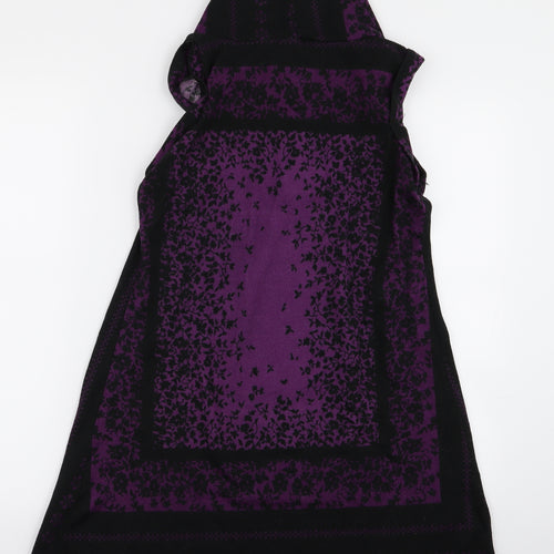 mandi Womens Purple Floral  A-Line  Size 10