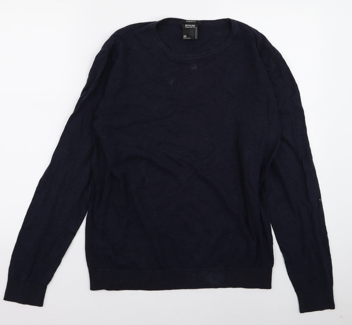 Smog Womens Blue Pullover Jumper Size M