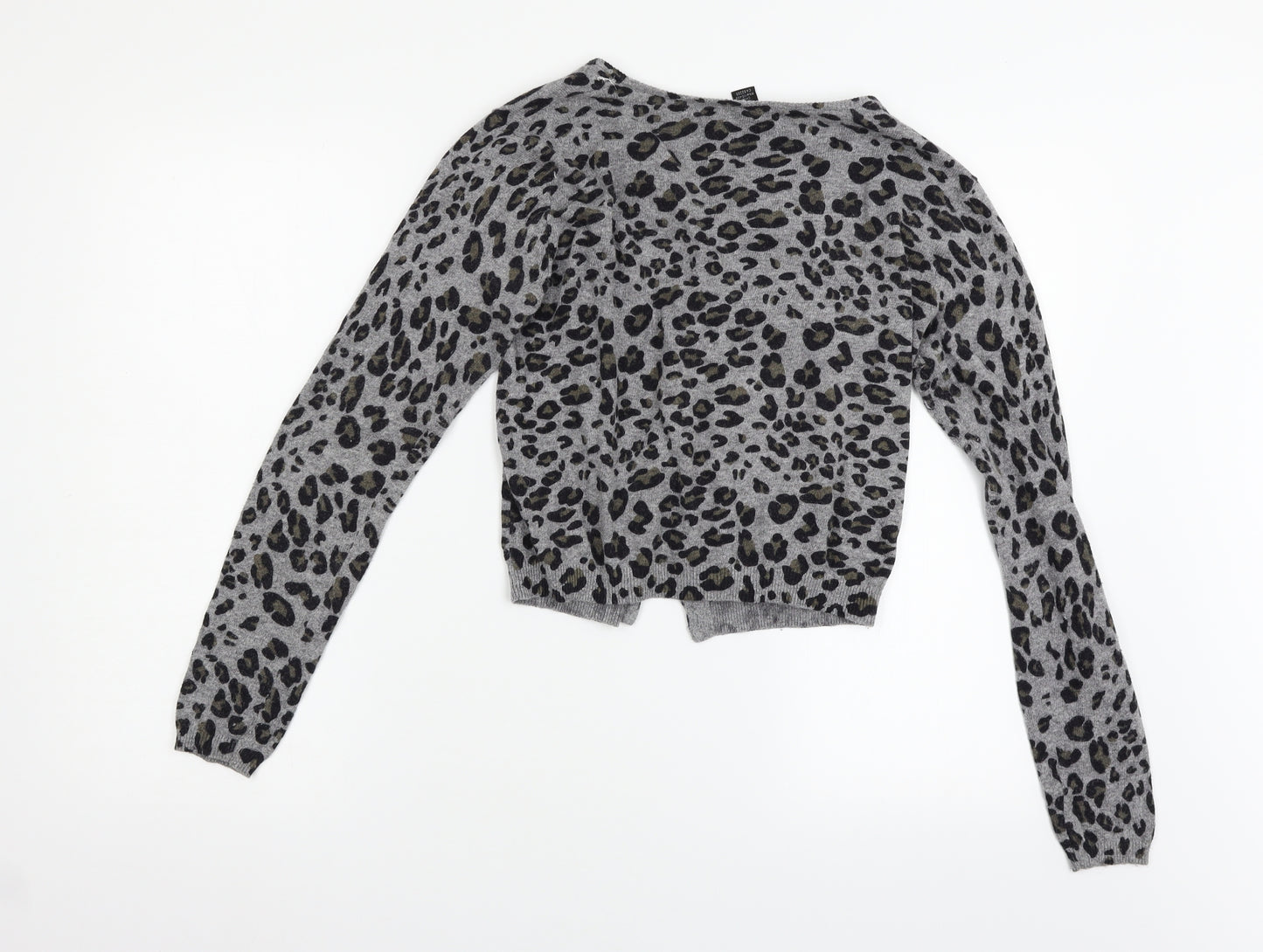 Mango Womens Multicoloured Animal Print  Cape Jumper Size XL