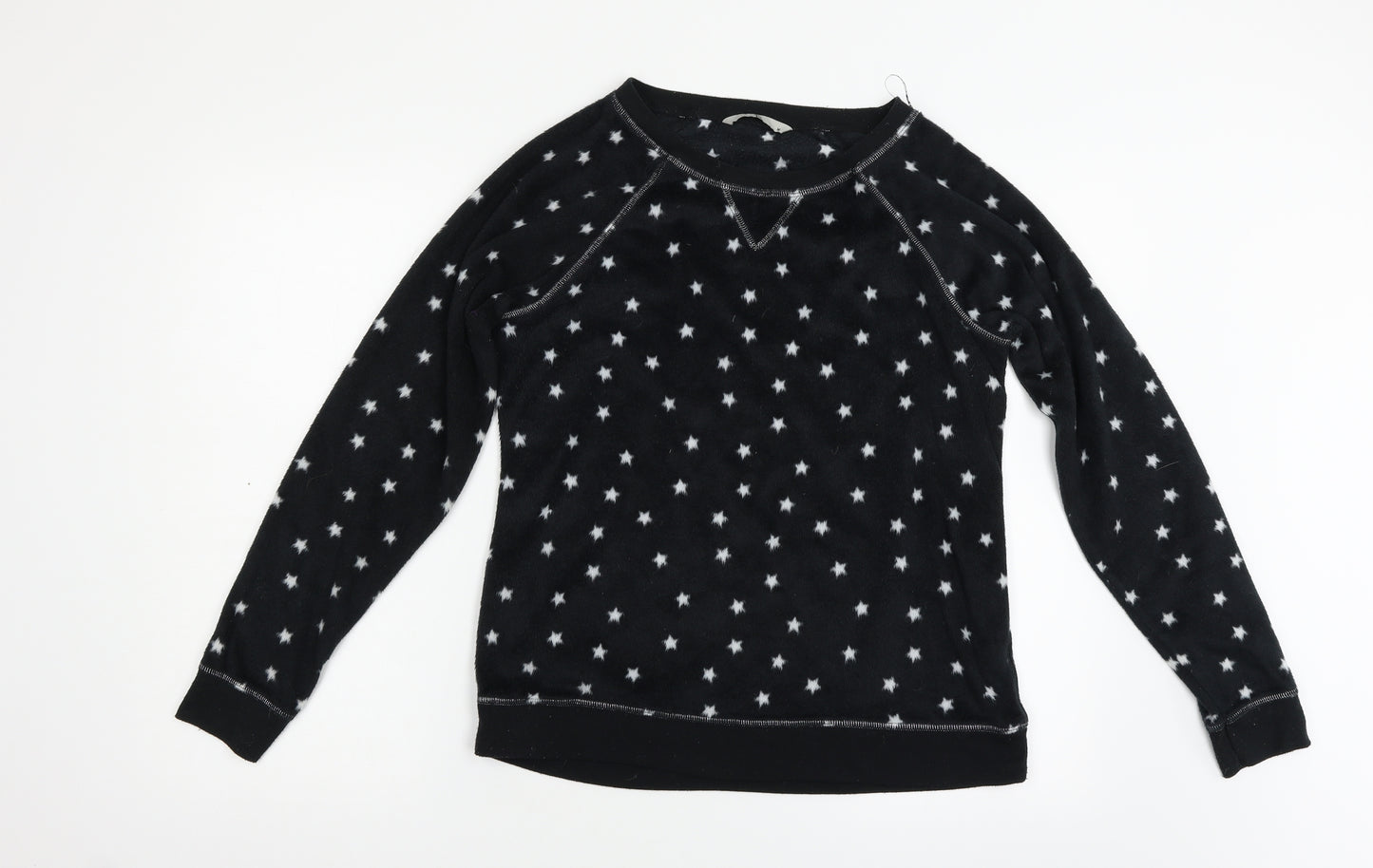 TU Womens Black Geometric  Top Pyjama Top Size M