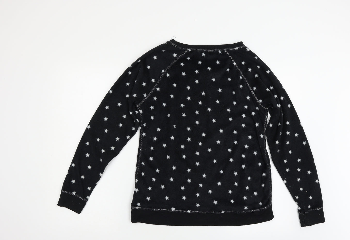 TU Womens Black Geometric  Top Pyjama Top Size M