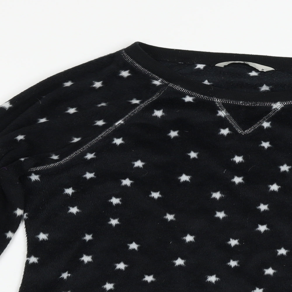 TU Womens Black Geometric  Top Pyjama Top Size M