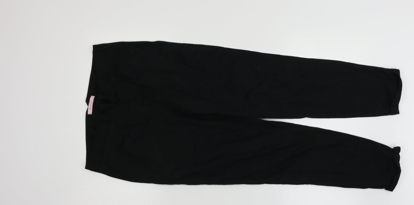 Yagmour Womens Black   Capri Trousers Size 10 L30 in