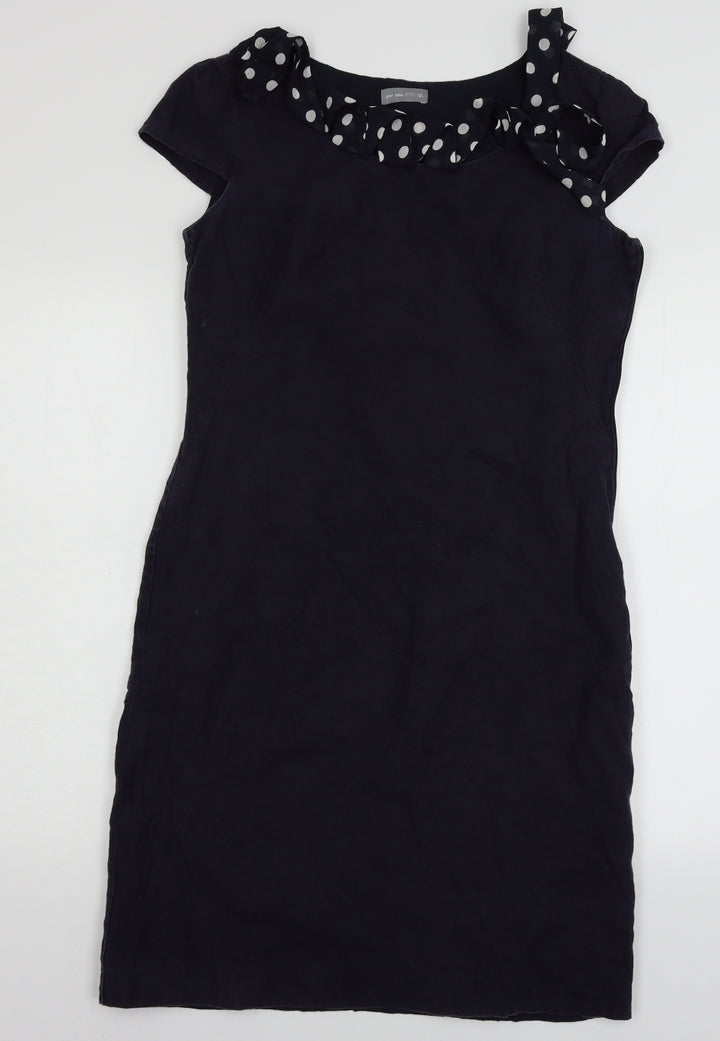 Per Una Womens Blue Sheath Size 12