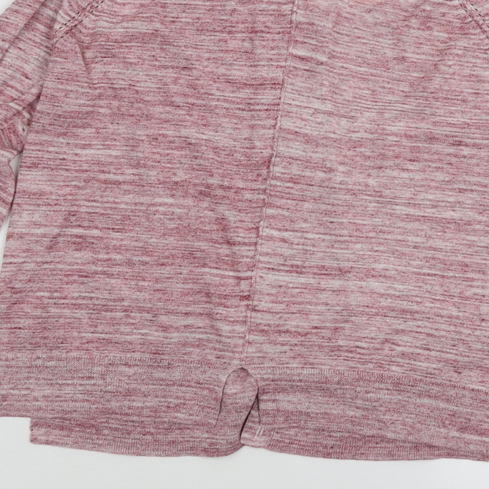 White Stuff Womens Pink Striped  Cardigan Jumper Size M
