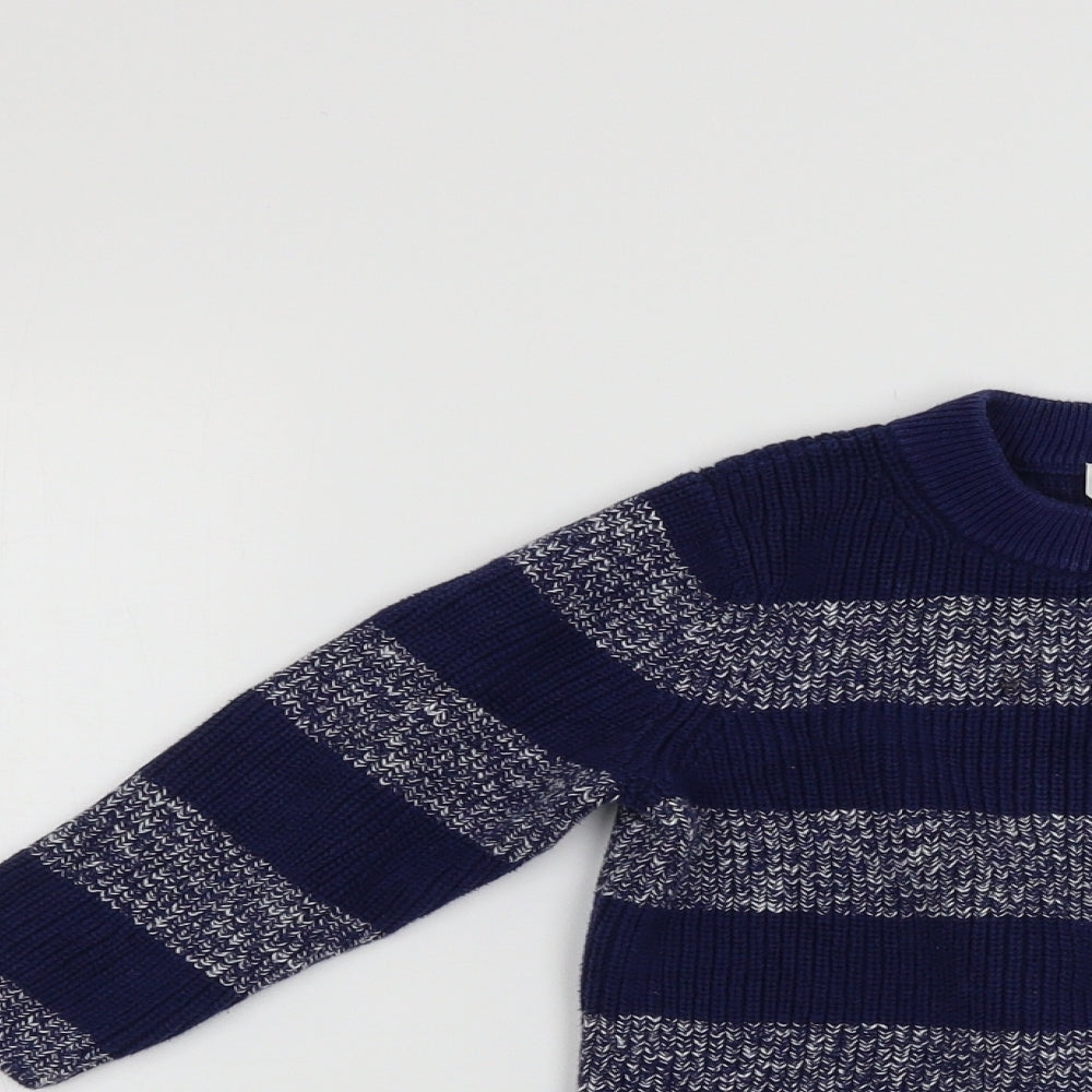 Arket Boys Blue Striped  Pullover Jumper Size 3 Years
