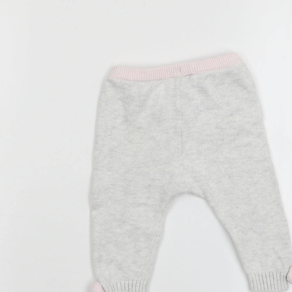The little white company Baby Grey   Jogger Trousers Size 6-9 Months