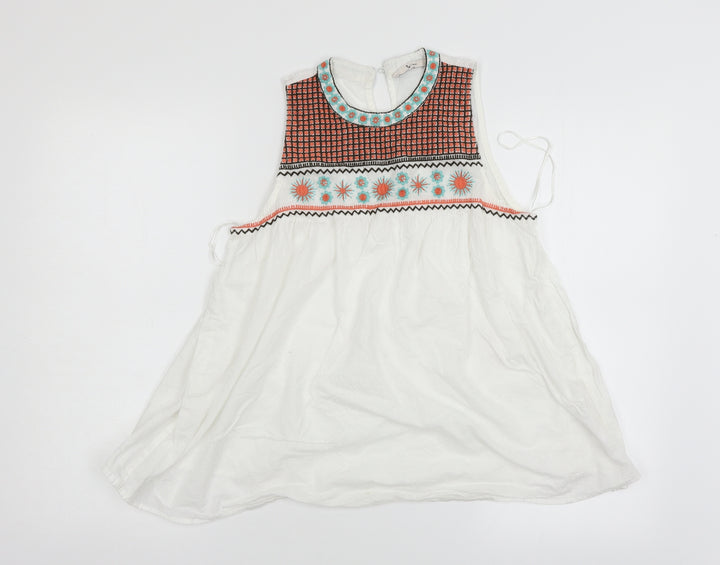 TU Womens White   Basic Blouse Size 10