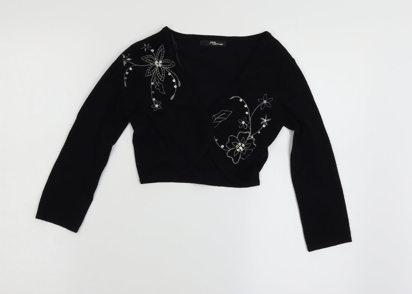 Jane Norman Womens Black   Shrug Jumper Size 8