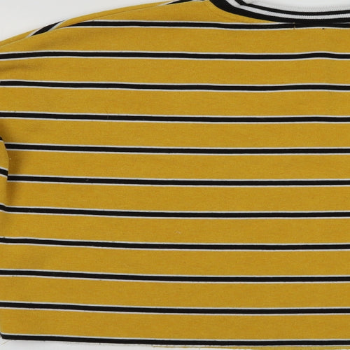 Primark Womens Yellow Striped  Pullover Sweatshirt Size S