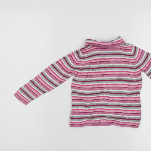 George Baby Multicoloured Striped  Henley Jumper Size 12-18 Months