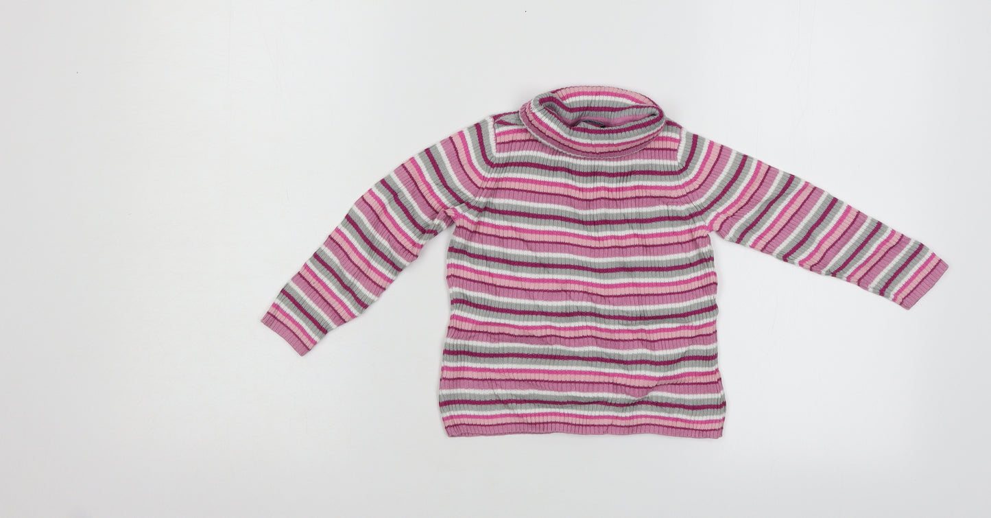 George Baby Multicoloured Striped  Henley Jumper Size 12-18 Months