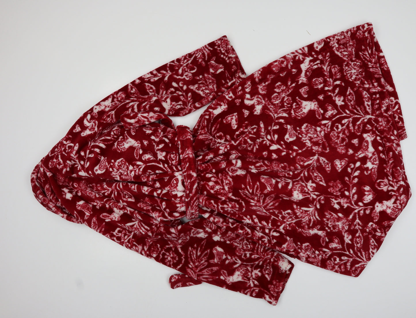 M&S Womens Red Floral  Kimono Pyjama Top Size 8