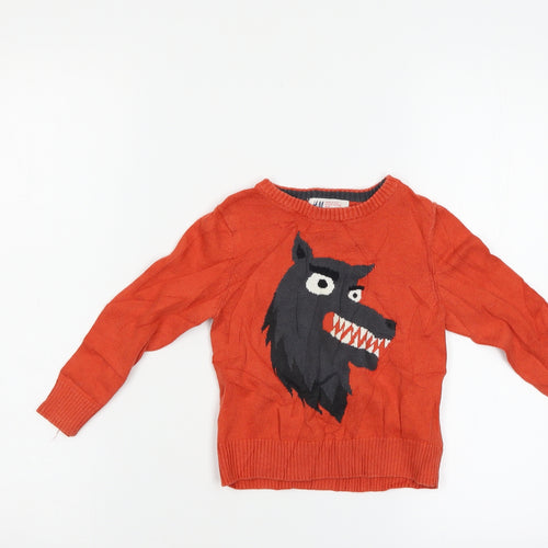 H&M Baby Orange   Pullover Jumper Size 12-18 Months