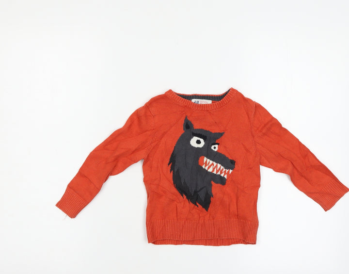 H&M Baby Orange Pullover Jumper Size 12-18 Months