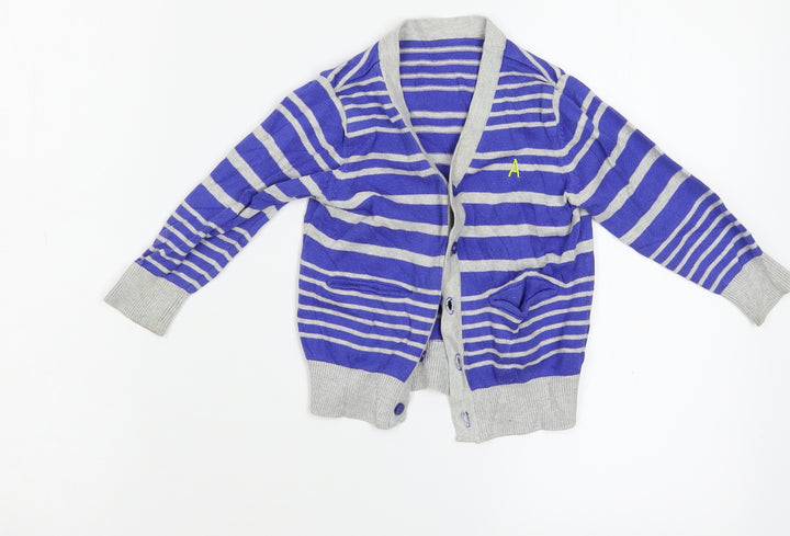 M&S Baby Blue Striped  Cape Jumper Size 12-18 Months