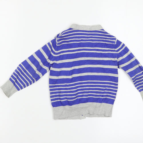 M&S Baby Blue Striped  Cape Jumper Size 12-18 Months