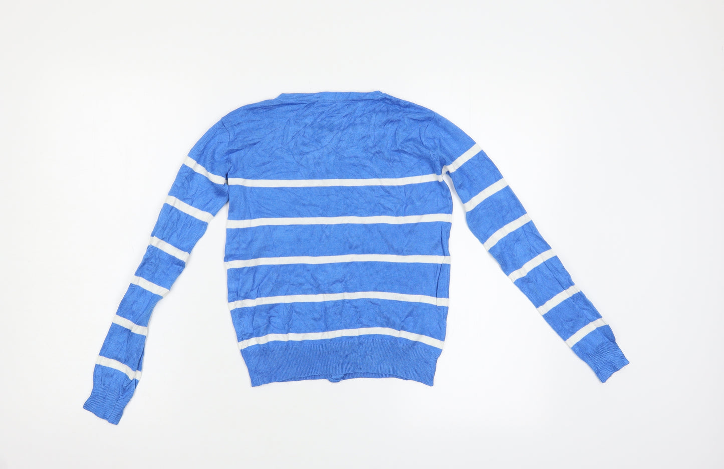 Atmosphere Womens Blue Striped  Cardigan Jumper Size 6