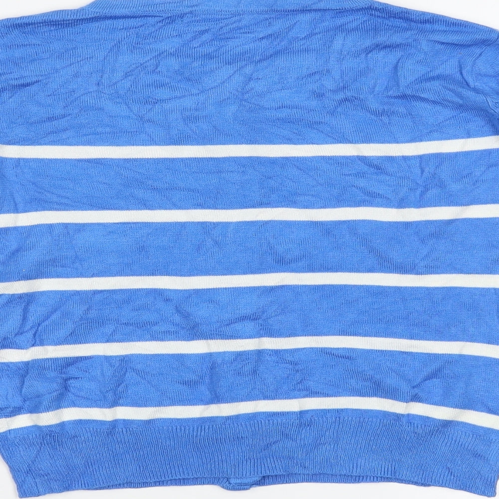 Atmosphere Womens Blue Striped  Cardigan Jumper Size 6