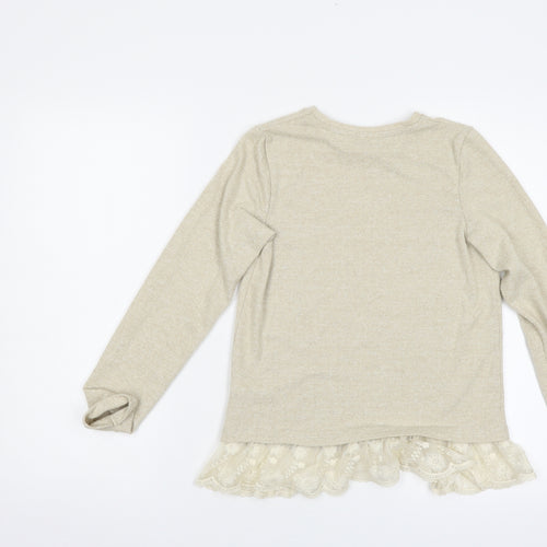 George Girls Beige   Basic T-Shirt Size 12 Years