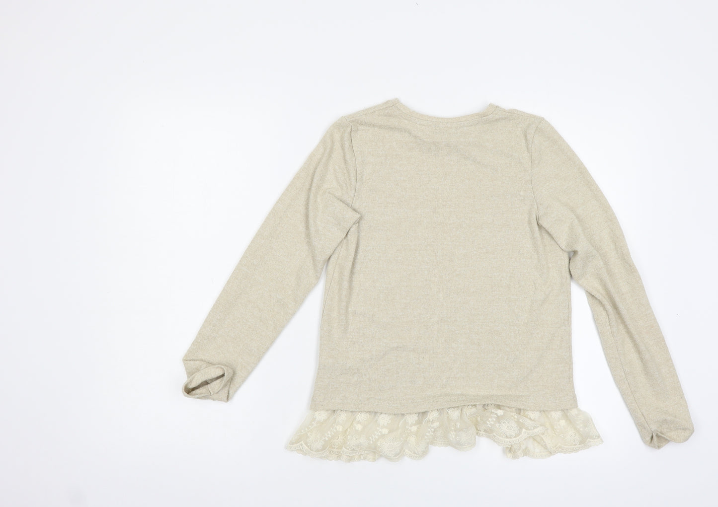 George Girls Beige   Basic T-Shirt Size 12 Years