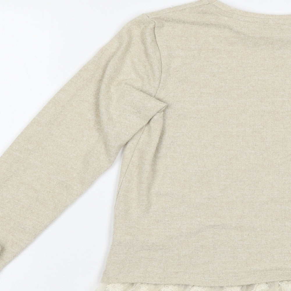 George Girls Beige   Basic T-Shirt Size 12 Years