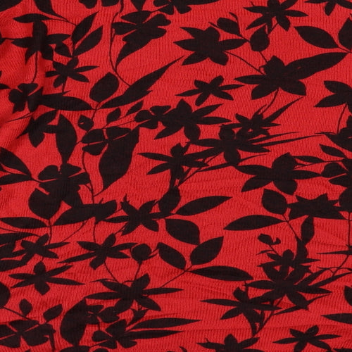 Papaya Womens Red Floral  Pullover Jumper Size 14