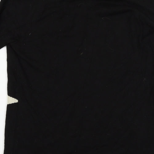 H&M Womens Black Geometric  Pullover Jumper Size 10