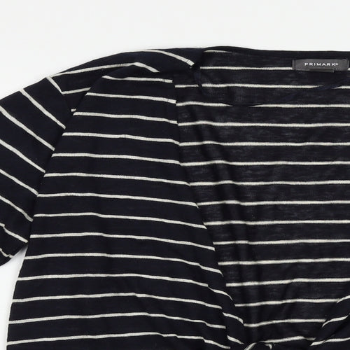 Primark Womens Blue Striped  Cardigan Jumper Size XL