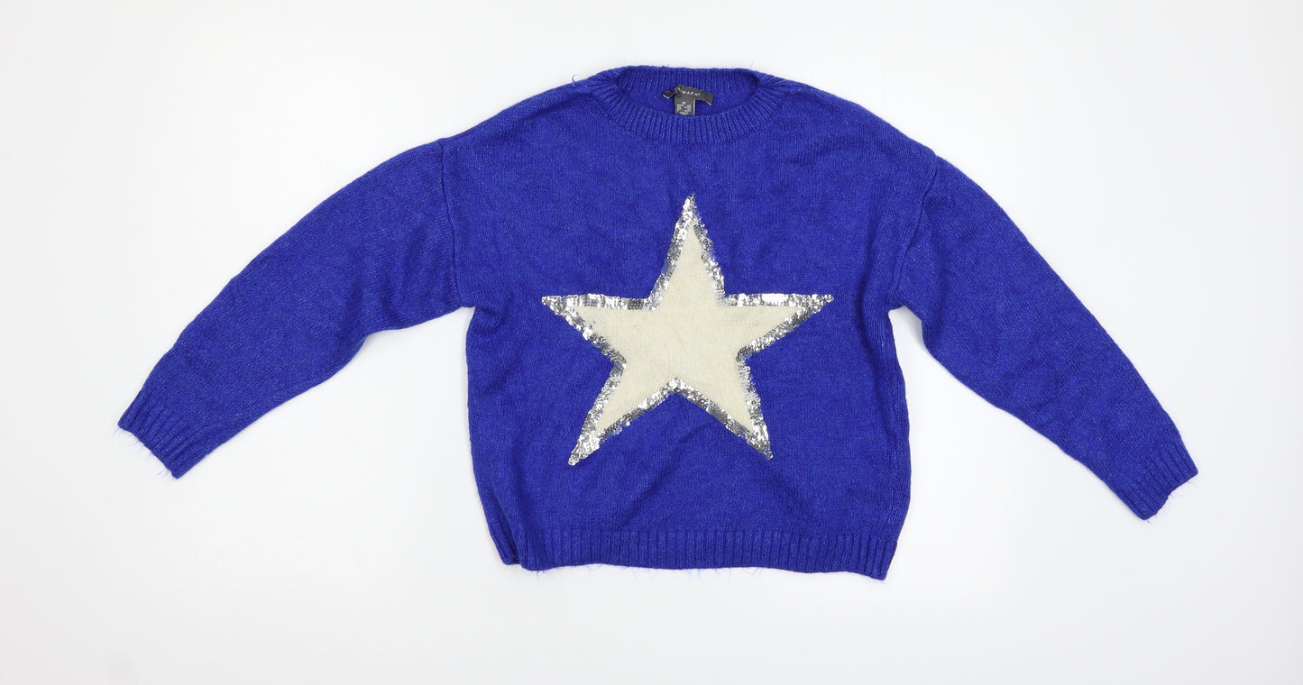 Primark Womens Blue   Pullover Jumper Size XS