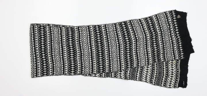 Twisted Soul Mens Black Geometric Scarf Size Regular