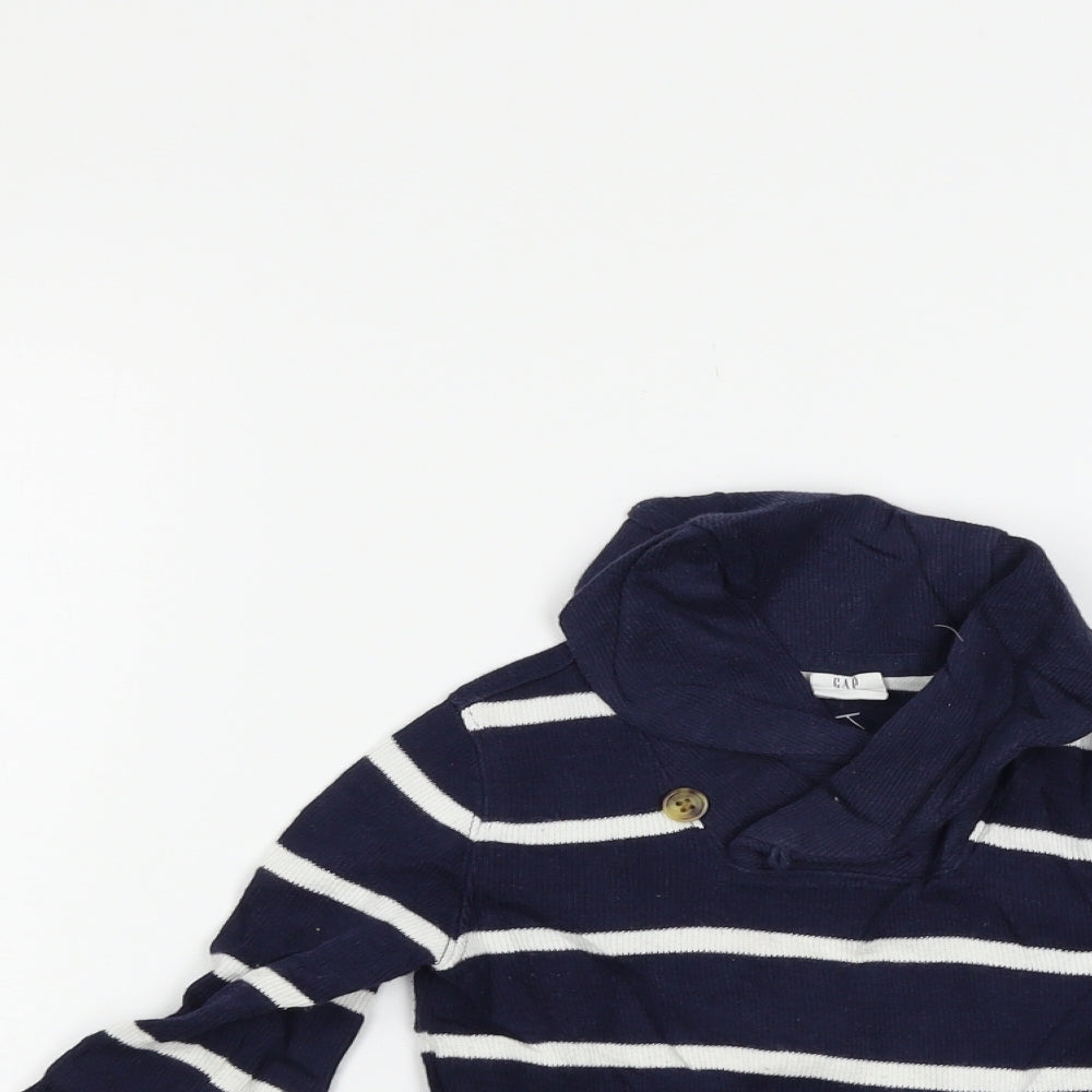 Gap Boys Blue Striped  Pullover Jumper Size 2 Years